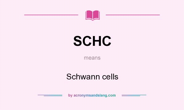 What does SCHC mean? It stands for Schwann cells