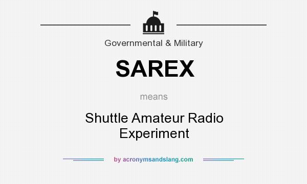 What does SAREX mean? It stands for Shuttle Amateur Radio Experiment