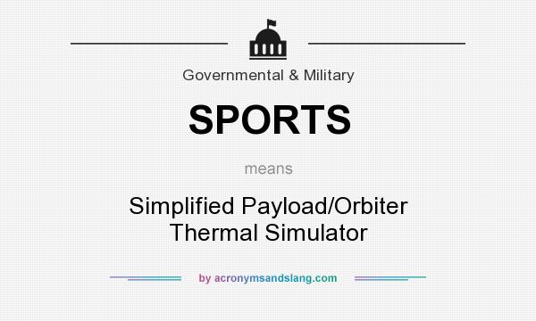 What does SPORTS mean? It stands for Simplified Payload/Orbiter Thermal Simulator