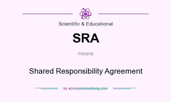 What does SRA mean? It stands for Shared Responsibility Agreement