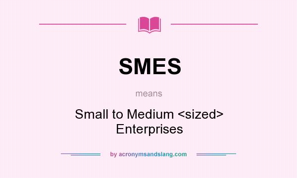What does SMES mean? It stands for Small to Medium <sized> Enterprises