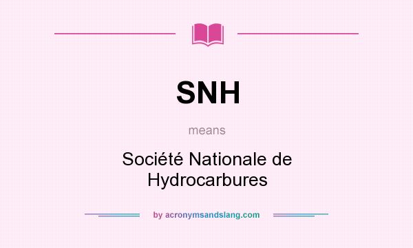 What does SNH mean? It stands for Société Nationale de Hydrocarbures
