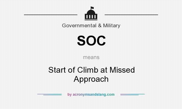 What does SOC mean? It stands for Start of Climb at Missed Approach