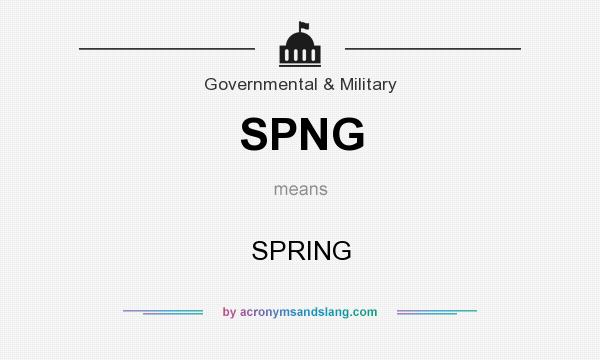 What does SPNG mean? It stands for SPRING