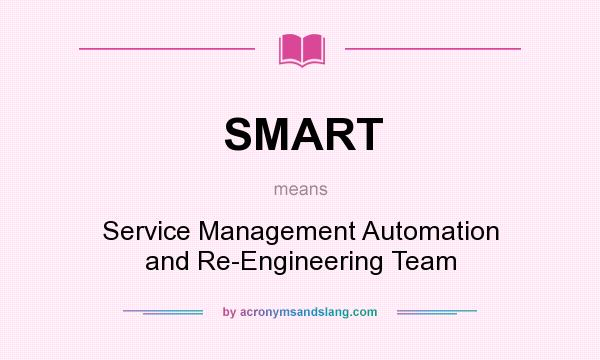 What does SMART mean? It stands for Service Management Automation and Re-Engineering Team