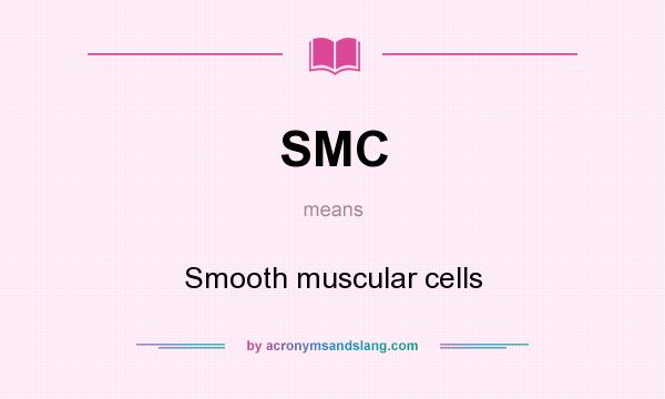 What does SMC mean? It stands for Smooth muscular cells