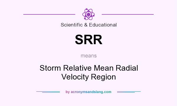 What does SRR mean? It stands for Storm Relative Mean Radial Velocity Region