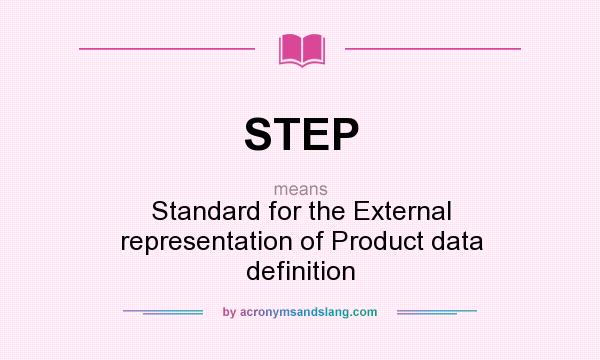 What does STEP mean? It stands for Standard for the External representation of Product data definition