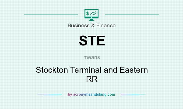 What does STE mean? It stands for Stockton Terminal and Eastern RR