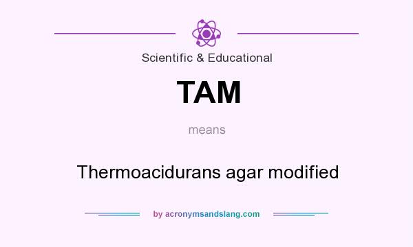 What does TAM mean? It stands for Thermoacidurans agar modified