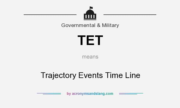 What does TET mean? It stands for Trajectory Events Time Line