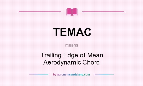 What does TEMAC mean? It stands for Trailing Edge of Mean Aerodynamic Chord