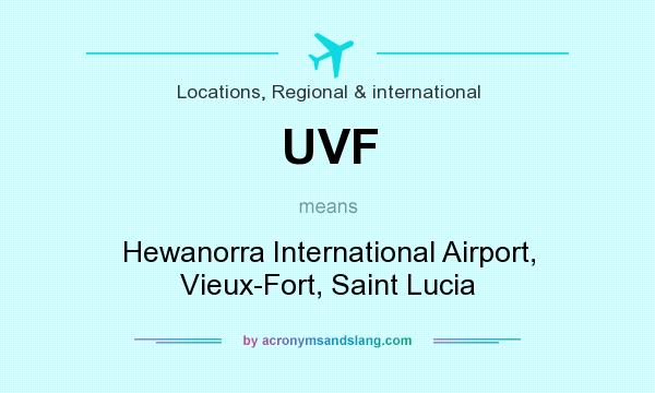 What does UVF mean? It stands for Hewanorra International Airport, Vieux-Fort, Saint Lucia