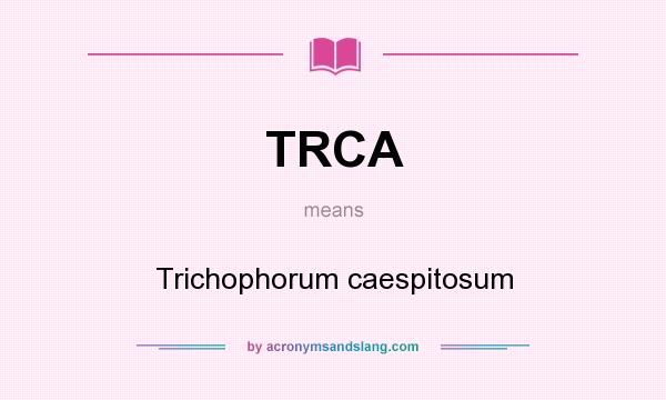 What does TRCA mean? It stands for Trichophorum caespitosum
