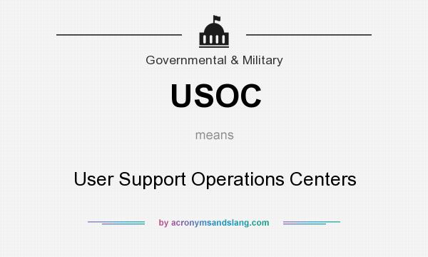 What does USOC mean? It stands for User Support Operations Centers