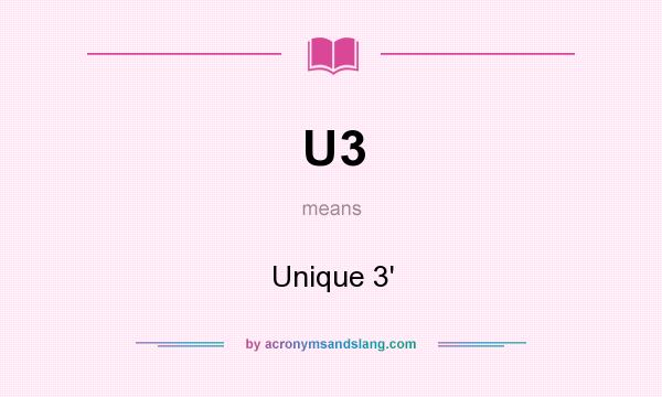 What does U3 mean? It stands for Unique 3`