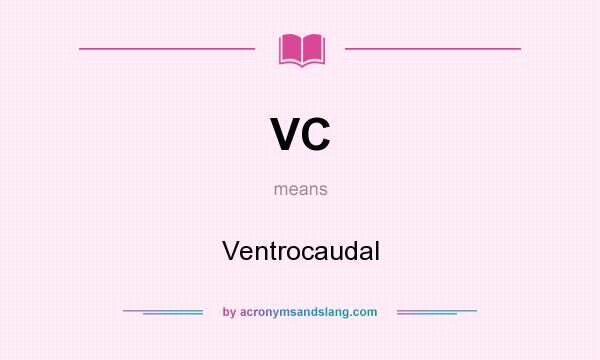 What does VC mean? It stands for Ventrocaudal