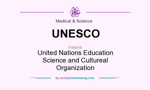What does UNESCO mean? It stands for United Nations Education Science and Cultureal Organization