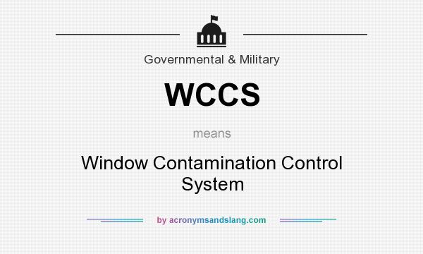 What does WCCS mean? It stands for Window Contamination Control System