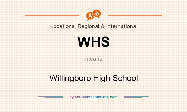 What does WHS mean? It stands for Willingboro High School