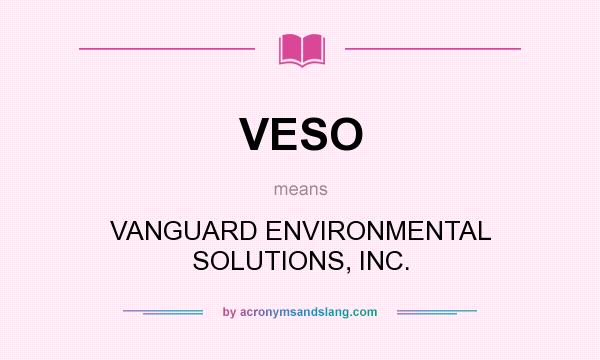 What does VESO mean? It stands for VANGUARD ENVIRONMENTAL SOLUTIONS, INC.