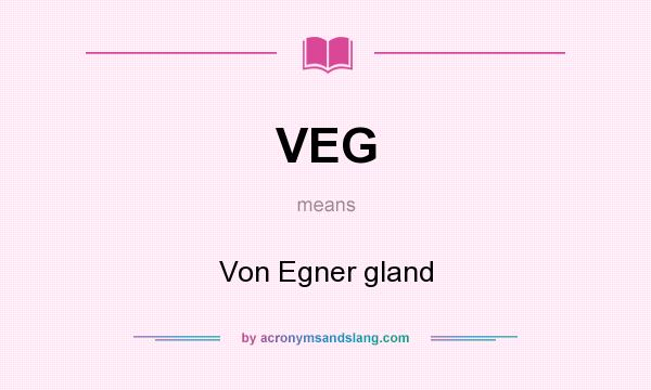 What does VEG mean? It stands for Von Egner gland