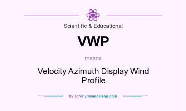 What does VWP mean? It stands for Velocity Azimuth Display Wind Profile