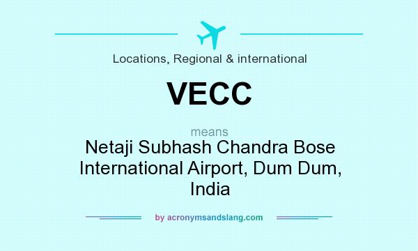 What does VECC mean? It stands for Netaji Subhash Chandra Bose International Airport, Dum Dum, India