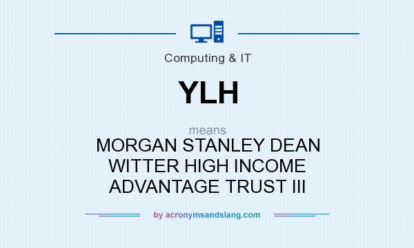 What does YLH mean? It stands for MORGAN STANLEY DEAN WITTER HIGH INCOME ADVANTAGE TRUST III