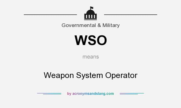 What does WSO mean? It stands for Weapon System Operator