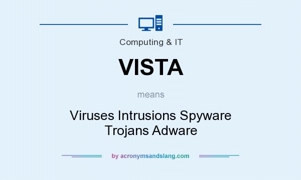 What does VISTA mean? It stands for Viruses Intrusions Spyware Trojans Adware