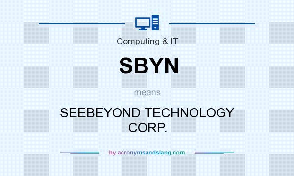 What does SBYN mean? It stands for SEEBEYOND TECHNOLOGY CORP.