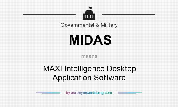 What does MIDAS mean? It stands for MAXI Intelligence Desktop Application Software
