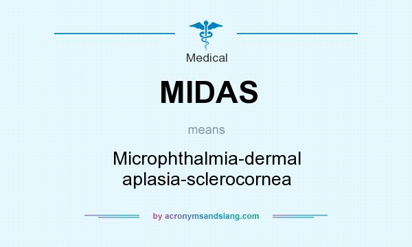 What does MIDAS mean? It stands for Microphthalmia-dermal aplasia-sclerocornea