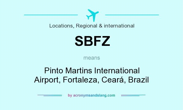 What does SBFZ mean? It stands for Pinto Martins International Airport, Fortaleza, Ceará, Brazil