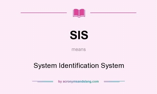 What does SIS mean? It stands for System Identification System