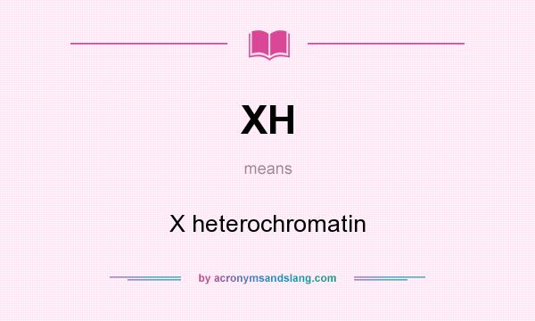 What does XH mean? It stands for X heterochromatin