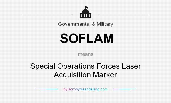 What does SOFLAM mean? It stands for Special Operations Forces Laser Acquisition Marker