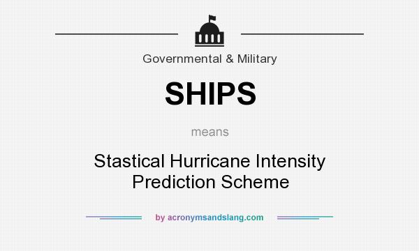 What does SHIPS mean? It stands for Stastical Hurricane Intensity Prediction Scheme