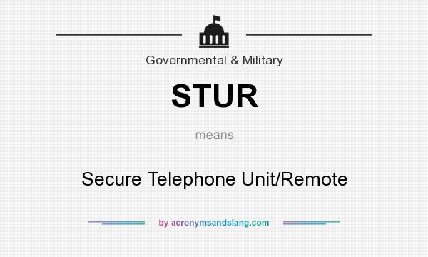 What does STUR mean? It stands for Secure Telephone Unit/Remote