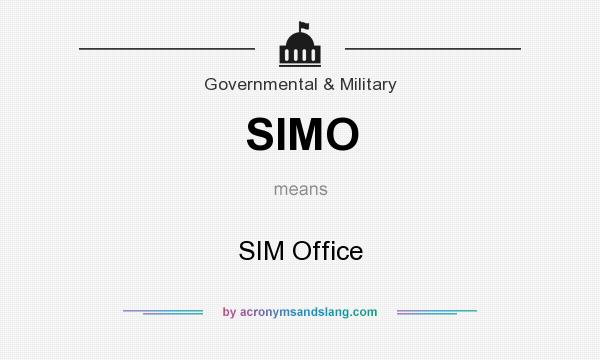 What does SIMO mean? It stands for SIM Office