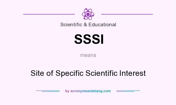 What does SSSI mean? It stands for Site of Specific Scientific Interest