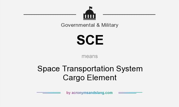 What does SCE mean? It stands for Space Transportation System Cargo Element