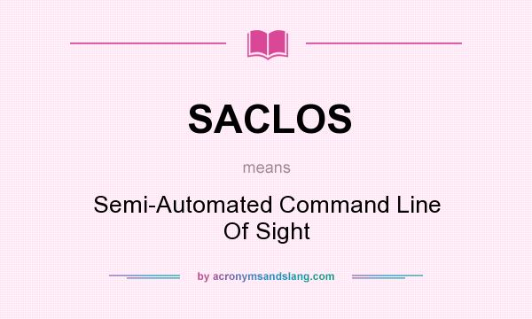 What does SACLOS mean? It stands for Semi-Automated Command Line Of Sight