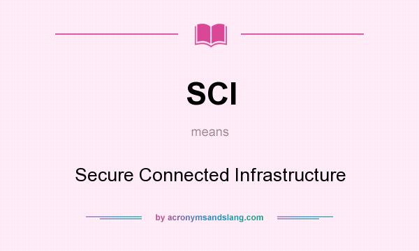 What does SCI mean? It stands for Secure Connected Infrastructure