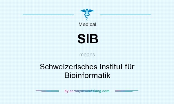 What does SIB mean? It stands for Schweizerisches Institut für Bioinformatik