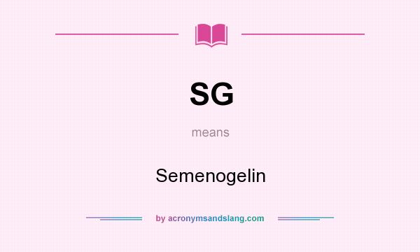 What does SG mean? It stands for Semenogelin
