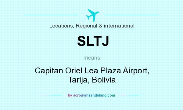 What does SLTJ mean? It stands for Capitan Oriel Lea Plaza Airport, Tarija, Bolivia