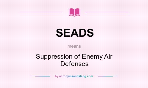 What does SEADS mean? It stands for Suppression of Enemy Air Defenses