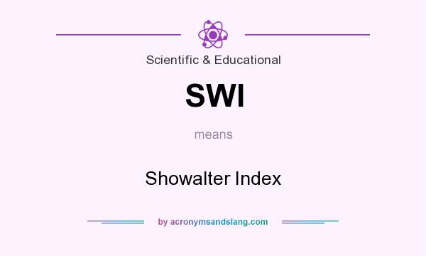 What does SWI mean? It stands for Showalter Index